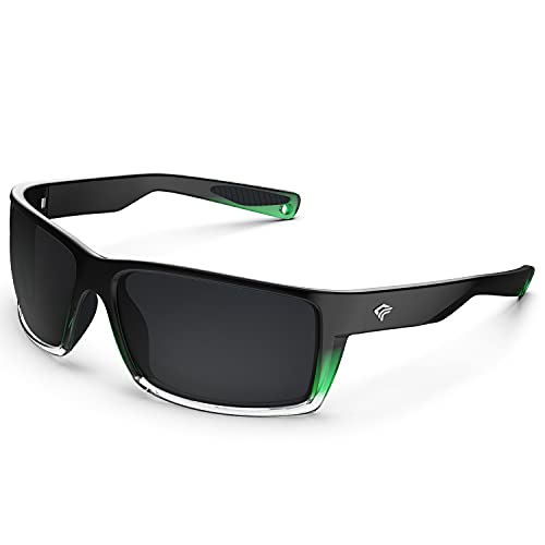 TOREGE Polarisierte Sport-Sonnenbrille für Herren und Damen, flexibler Rahmen, Radfahren, Laufen, Autofahren, Angeln, Bergsteigen (Nero) von TOREGE