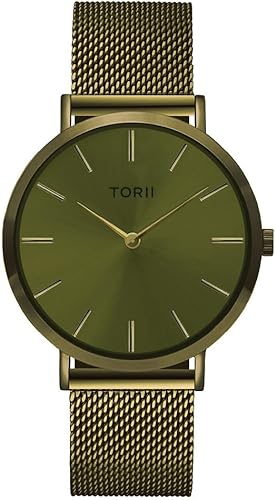 TORII Damen- oder Herrenuhr F38FM.FF in klassischem grünen Fashion-Design. von TORII