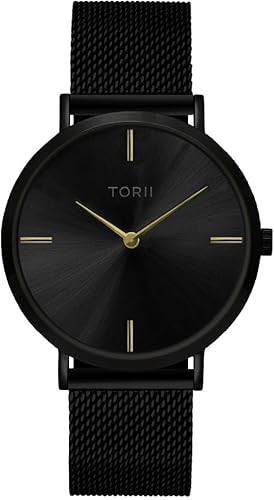 TORII Damen- und Herrenuhr V38VM.BF in klassischem Schwarz in Mode. von TORII