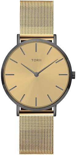 TORII Damenarmbanduhr A34GS.GA in klassischem Gold-Look von TORII