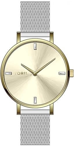 TORII Damenarmbanduhr G33SS.P4 in klassischem silbernen Fashion-Stil. von TORII