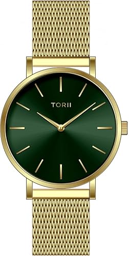 TORII Damenarmbanduhr G34GS.FG in klassischem grünem Fashion-Stil. von TORII