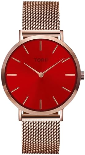 TORII Damenarmbanduhr R38RM.TR in Rot, klassischer Modestil. von TORII