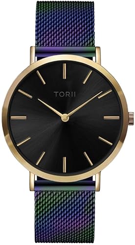 TORII Die Damen- und Herrenuhr G38MM.BG in farbenfrohem klassischem Design. von TORII