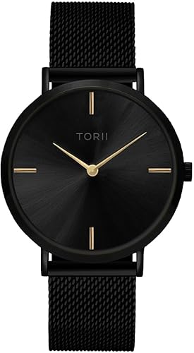 TORII Die Damen- und Herrenuhr V38VM.BG in klassischem Schwarz ist EIN Fashion-Statement. von TORII