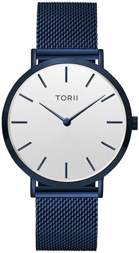 TORII Die Damenuhr Herrenuhr N38NM.WN in klassischem Marineblau ist EIN echtes Modeaccessoire. von TORII