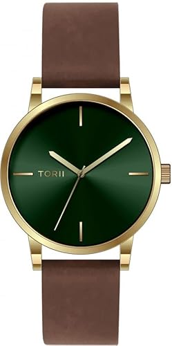 TORII Herrenuhr G41CL.F4 in klassischem Grün. von TORII