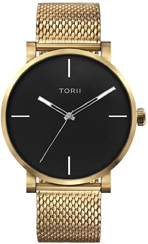 TORII Herrenuhr G45GG.B5 in klassischem Gold, geeignet zum Schwimmen. von TORII