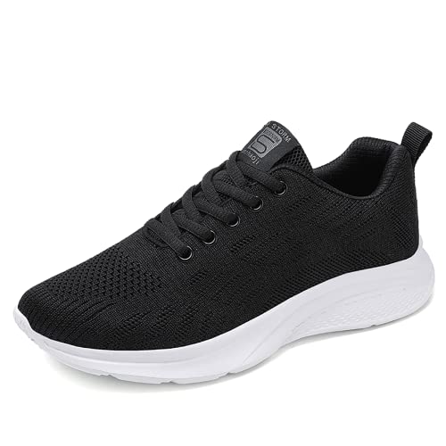 TORISKY Damen Herren Sportschuhe Laufschuhe Sneakers Turnschuhe Fitness Mesh Leichtes Bequem Schuhe (6015-Black36) von TORISKY