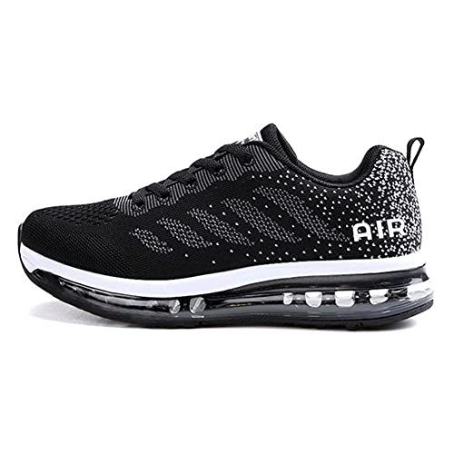 Unisex Sportschuhe Herren Damen Laufschuhe mit Luftpolster Turnschuhe Sneakers Air Schuhe Trainer Leichte Profilsohle（833-BK44） von TORISKY