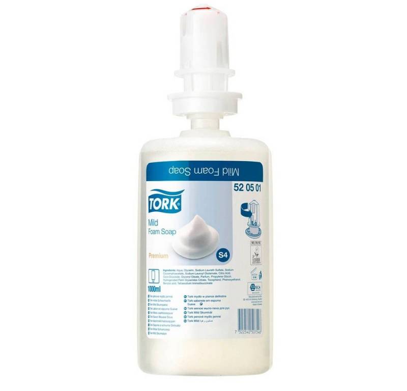 TORK Flüssigseife TORK® 520501 Schaumseife S4 Mild - 1.000ml von TORK