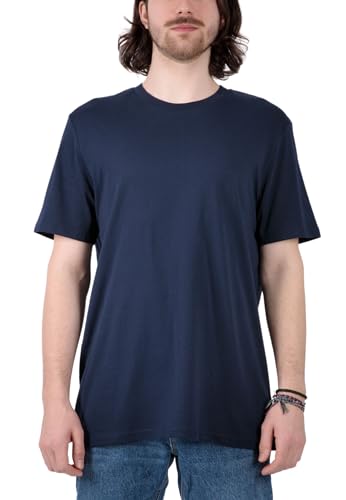 Herren Einfarbiges Premium T-Shirt aus 100% Bio Baumwolle (Gr. XS-3XL) mit Rundhals Ausschnitt und kurzen Ärmeln in gerader Passform, French Navy, L von TORLAND