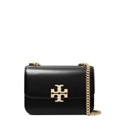 Eleanor Kleine Umwandelbare Schultertasche - Schwarzes Leder von TORY BURCH