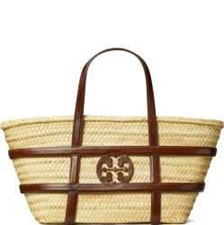 Tory Burch Ella Shopper Tasche Aus Braunem Raffia von TORY BURCH