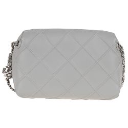 Tory Burch Fleming Kleine Gepolsterte Leder Crossbody-tasche In Grau von TORY BURCH