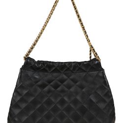 Tory Burch Fleming Schwarze Lammleder Schultertasche von TORY BURCH