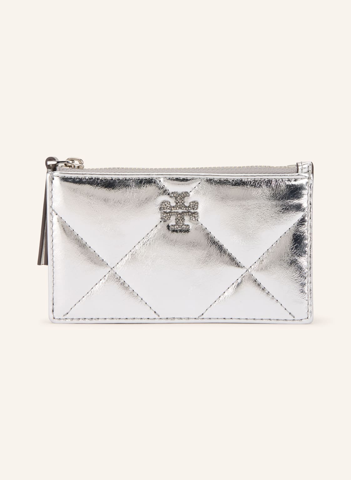 Tory Burch Kartenetui Kira Mit Münzfach silber von TORY BURCH