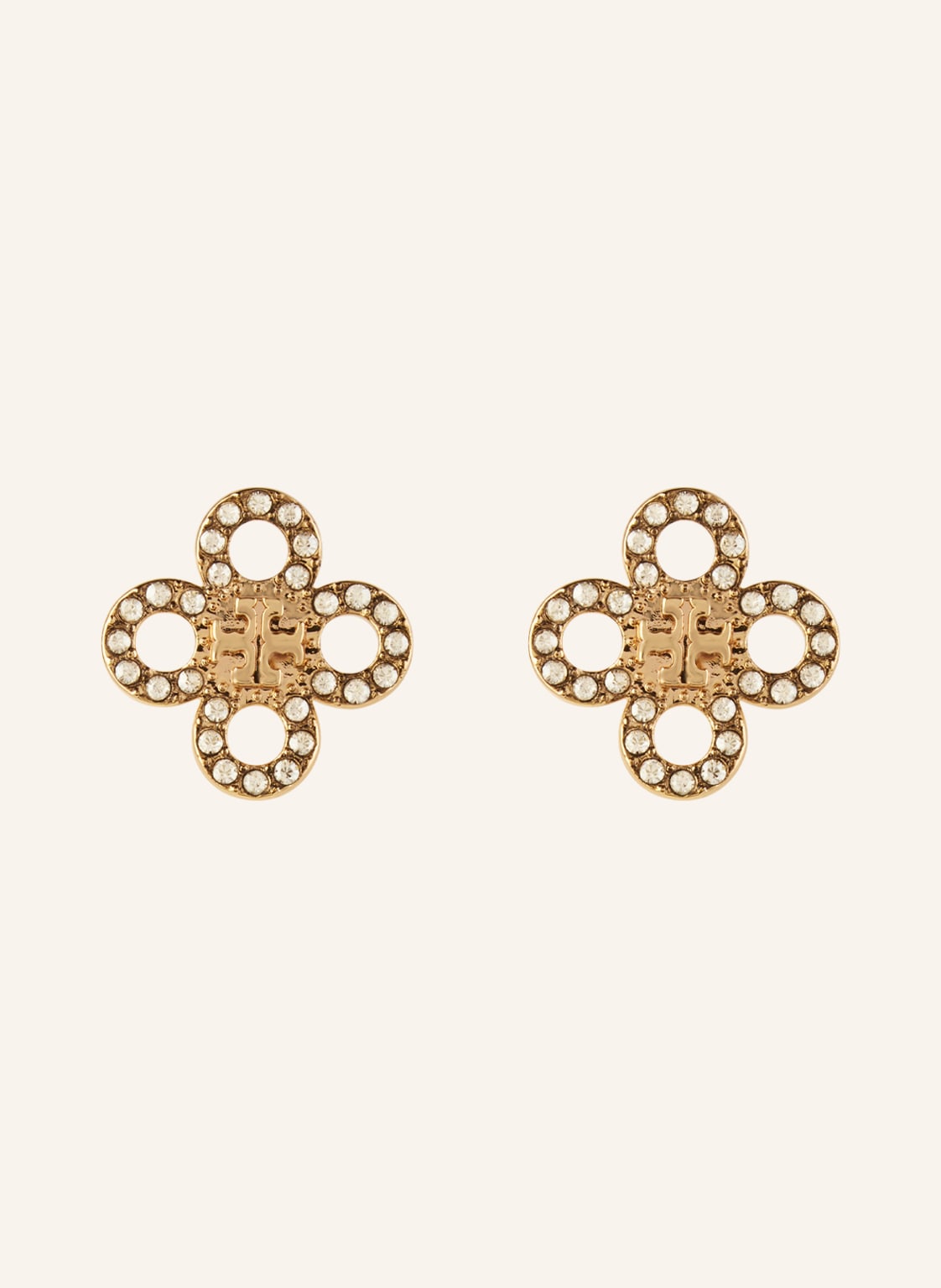 Tory Burch Ohrstecker Small Kira Clover Pave Stud gold Tory Burch Ohrstecker Small Kira Clover Pave Stud gold von TORY BURCH