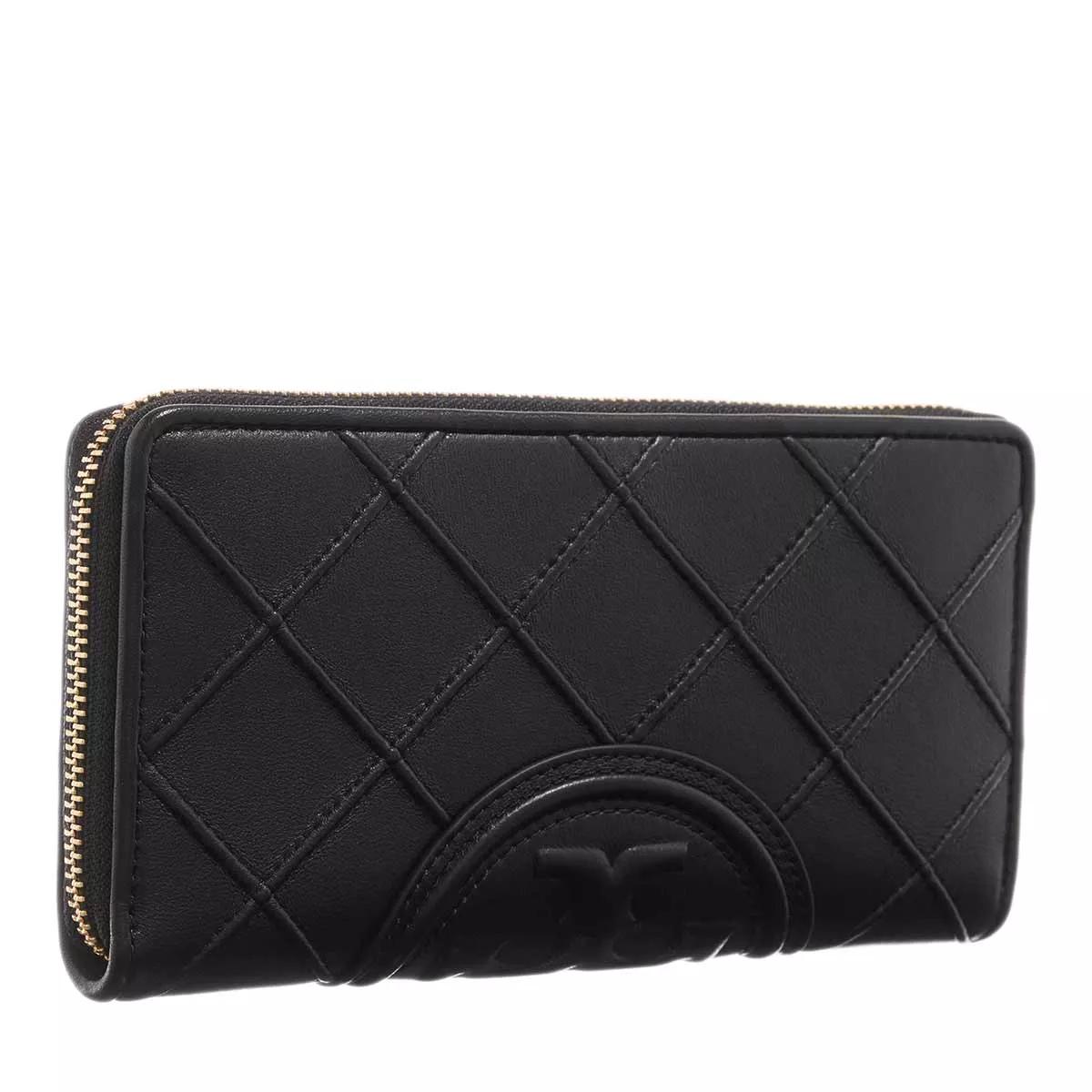 Tory Burch Portemonnaie - Fleming Soft Zip Continental Wallet - Gr. unisize - in Schwarz - für Damen von TORY BURCH