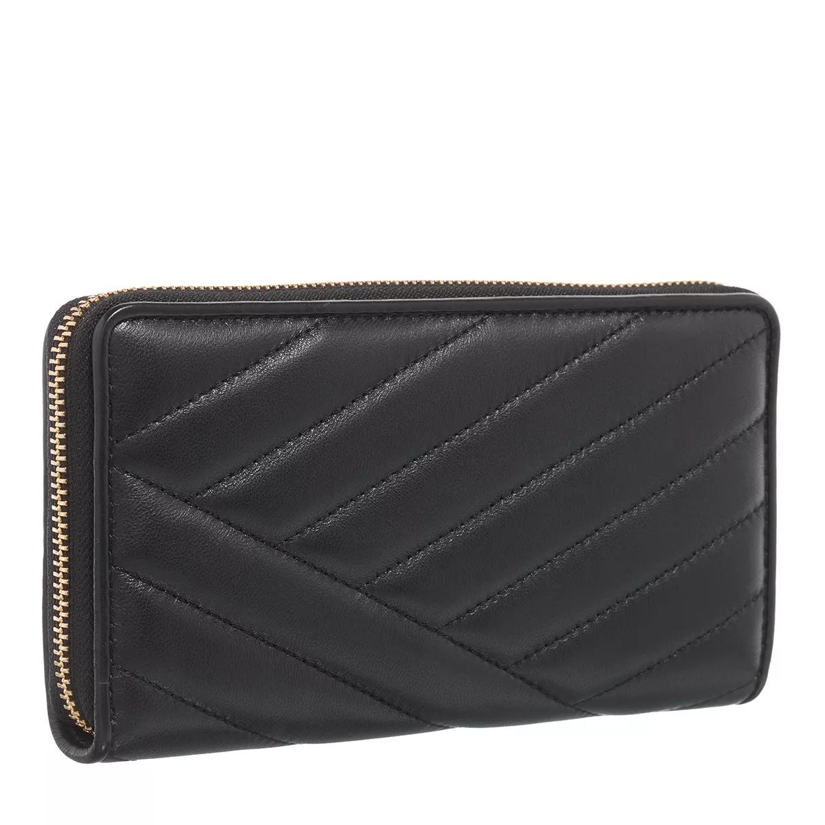 Tory Burch Portemonnaie - Kira Chevron Zip Continental Wallet - Gr. unisize - in Schwarz - für Damen von TORY BURCH