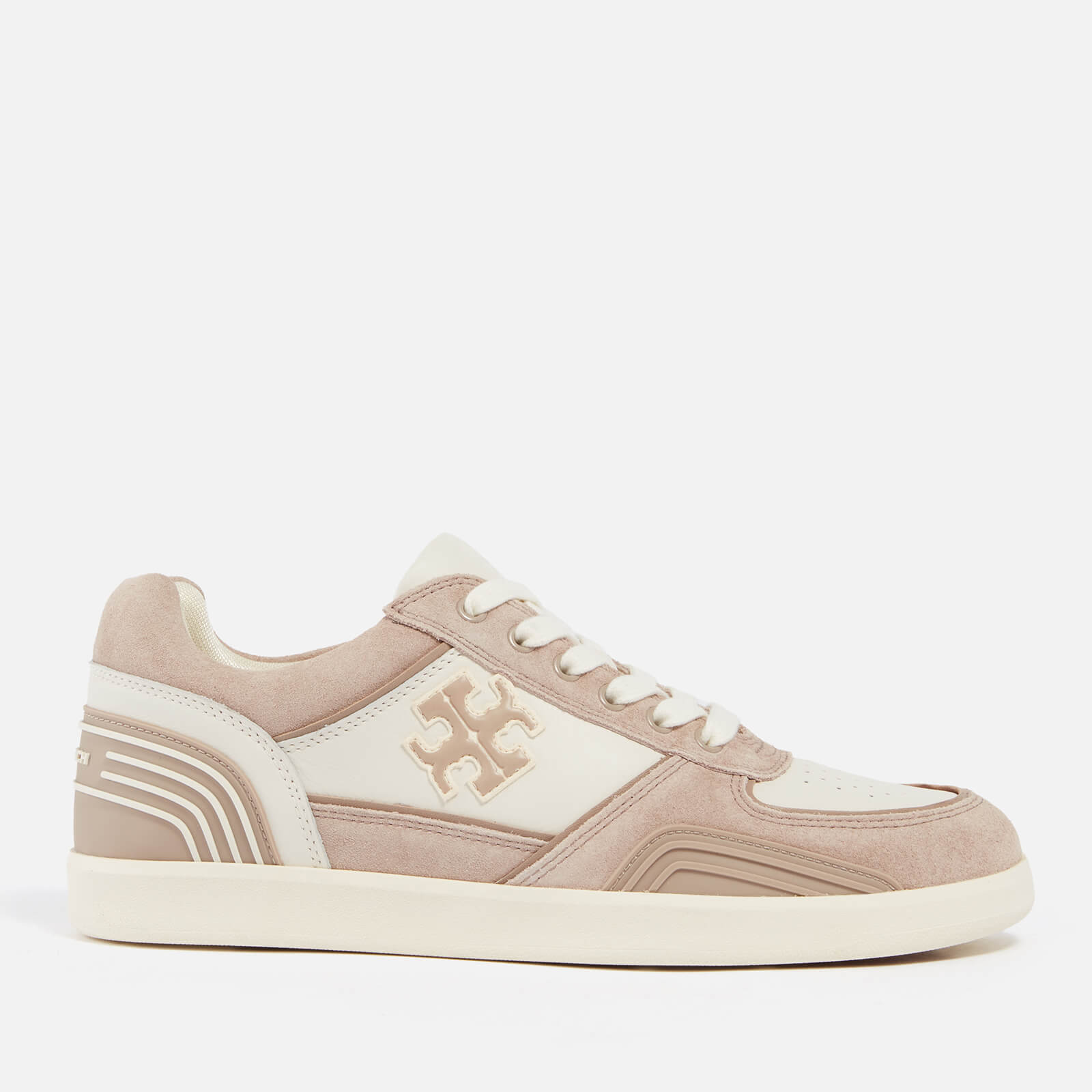 Tory Burch Women's Clover Leather and Suede Trainers - UK 4 von TORY BURCH