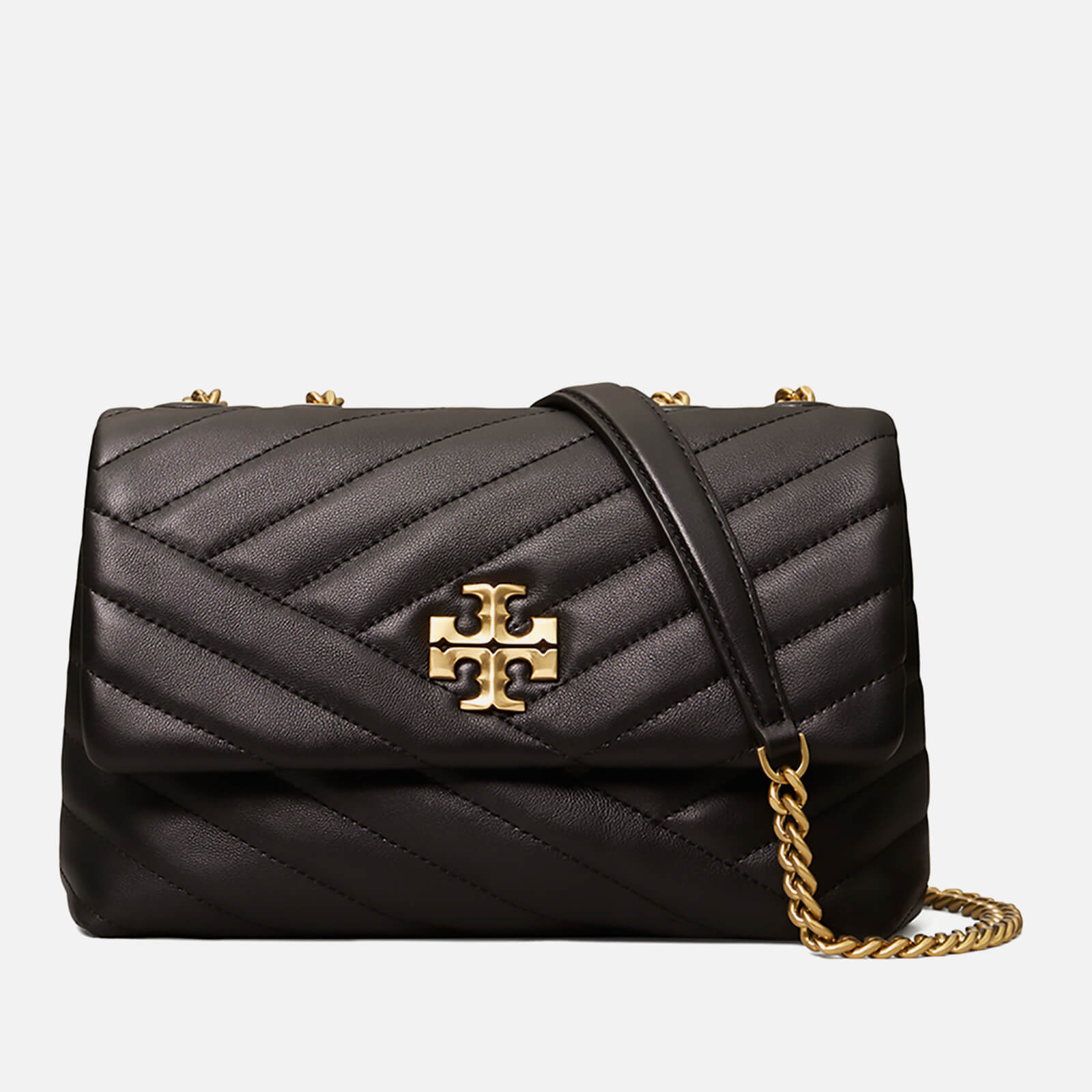 Tory Burch Women's Kira Chevron Small Convertible Shoulder Bag - Black von TORY BURCH