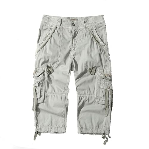 TOSHIKII Herren-Cargoshorts mit Taschen, Herren-Cotton-Utility-Arbeitsshorts, leichte Herren-Outdoor-Twill-Shorts von TOSHIKII