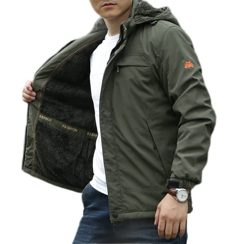 TOSHIKII wasserdichte Ski-Schnee-Jacke Herren-Winter-Regenjacken mit Fleece-Futter Wanderbekleidung von TOSHIKII