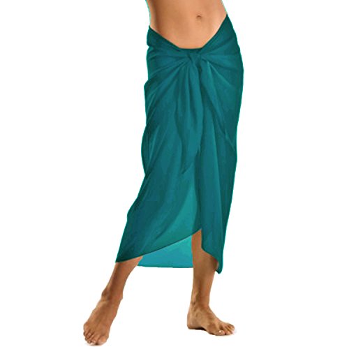 TOSKATOK® Frauen Mädchen Sexy stilvoller Strand Wickelrock Sarong Pareo in Unifarben von TOSKATOK