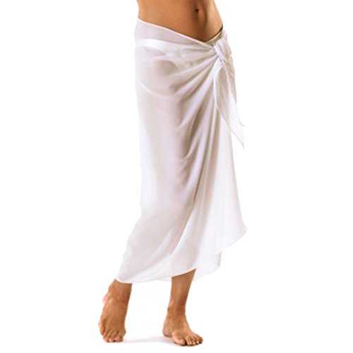 TOSKATOK® Frauen Mädchen Sexy stilvoller Strand Wickelrock Sarong Pareo in Unifarben von TOSKATOK