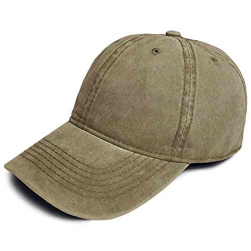 TOSKATOK® Mens Boys Cotton Classic Adjustable Stonewash Peaked Baseball Cap Hat-2 von TOSKATOK