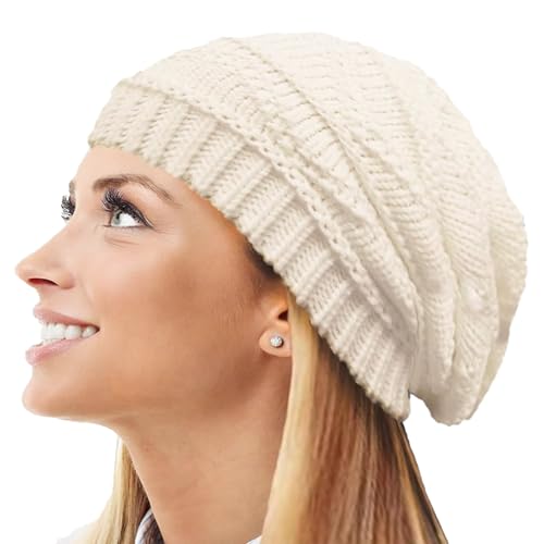 TOSKATOK®Damen Wunderschöne Knit Slouch Wintermütze/Beanie Strickmütze (11 Farben verfügbar) von TOSKATOK