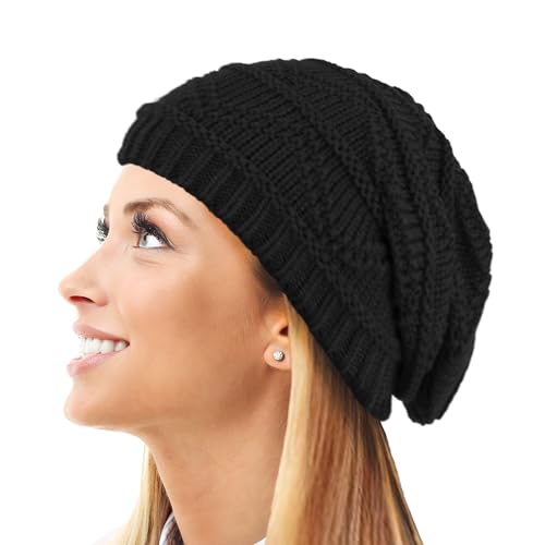 TOSKATOK®Damen Wunderschöne Knit Slouch Wintermütze/Beanie Strickmütze (11 Farben verfügbar) von TOSKATOK