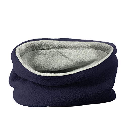 TOSKATOK Kinder Jungen Mädchen Warme Winter Reversible Weiche Fleece Snood Halswärmer Schal-NAVY von TOSKATOK