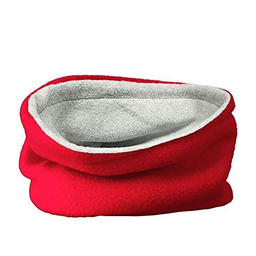 TOSKATOK Kinder Jungen Mädchen Warme Winter Reversible Weiche Fleece Snood Halswärmer Schal-RED von TOSKATOK