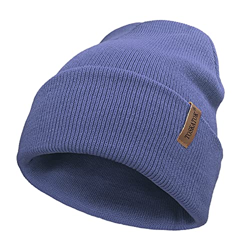 TOSKATOK Unisex Damen Soft Feel aufdrehen oder Slouch Strickmütze Hut warme Winter Wollmütze von TOSKATOK