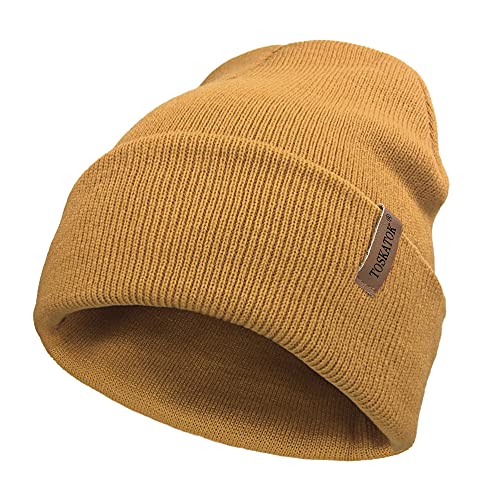 TOSKATOK Unisex Damen Soft Feel aufdrehen oder Slouch Strickmütze Hut warme Winter Wollmütze von TOSKATOK