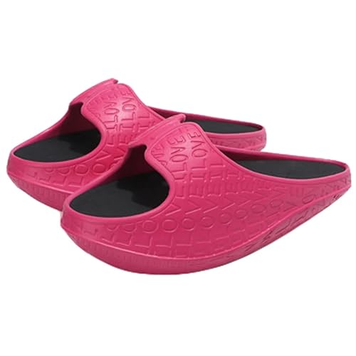 Schaukelschuhe for Damen for Abnehmen for Abnehmen Der Beine for Zuhau Gsko Se Yoga Fitness Eva-Massage-Hausschuhe Haltungskorrektur-Sandalen(Rose red,38-40) von TOSOFT