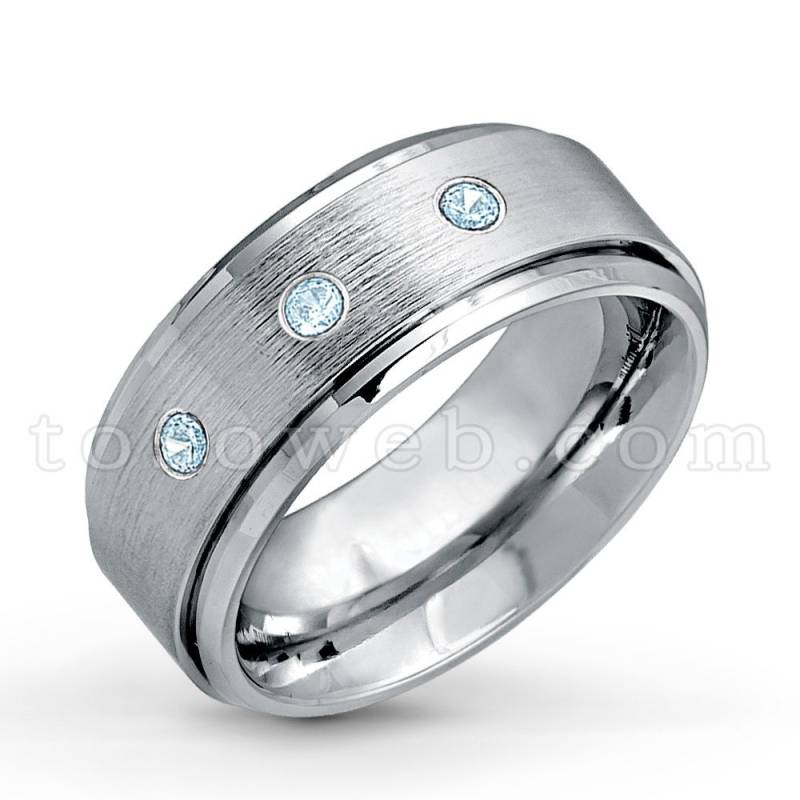 Herren November Birthstone Ring, Blautopas Ehering, 9mm Gebürstet Mitte Abgeschrägte Kante Hartmetall Ring Ts0232 Herren November Birthstone Ring, Blautopas Ehering, 9mm Gebürstet Mitte Abgeschrägte Kante Hartmetall Ring Ts0232 von TOSOWEB