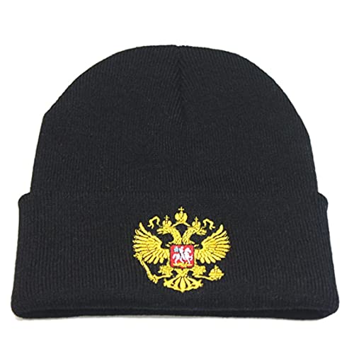 TOSSPER Hip Hop Mütze Schwarz Unisex Erwachsene Mütze Beanie Winter Casual Warm Atmungsaktiv Feuchtigkeitsableitend Wasserfest von TOSSPER