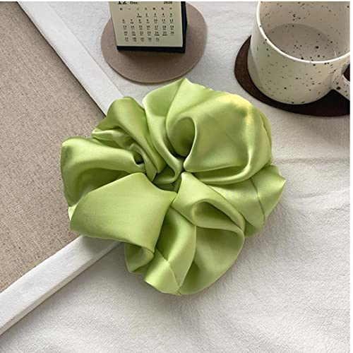 Mode Scrunchies Übergroßes Haar Krawatten Elastische Haarbänder Girs Pferdeschwanzhalter Satin Scrunchie Frauen Haarschmuck von TOSSPER