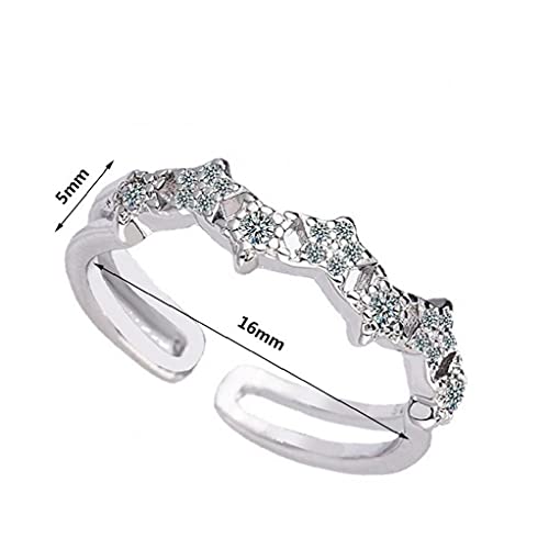 TOSSPER Elegante Blumen-diamant-ring-kristall-justierbares Eröffnung Glänzende Zirconium Diamant-schmuck Für Ihre Freundinnen von TOSSPER