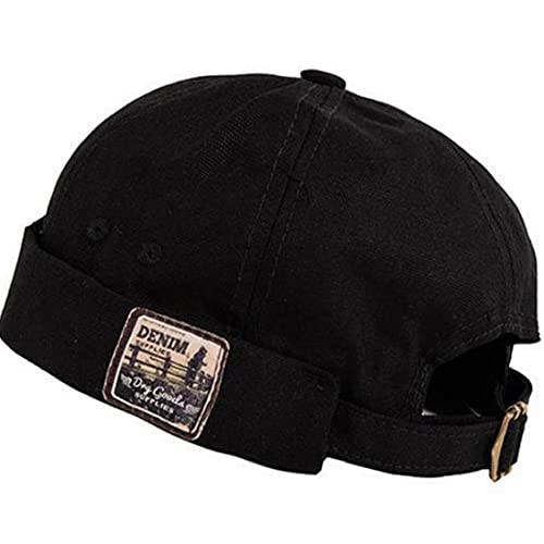 TOSSPER Männer Art Und Weise Docker Cap Retro Worker Sailor Skullcap Frauen-Hut-Sommer-Visor Bucket Cap Brimless Bonnet von TOSSPER