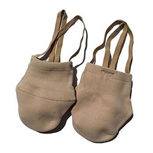 TOSSPER Rhythmische Gymnastik Halb Sohle Balletttanz Zeh Drehen Pirouette Lyrische Schuhe Für Mädchen Frauen Tanztraining, Beige von TOSSPER