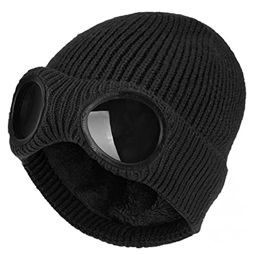 TOSSPER Wolle Gestrickte Goggles Beanie Warmer Hut Outdoor Sports Cap Keeper Ohr Schnee Kälte Schutz Für Unisex von TOSSPER