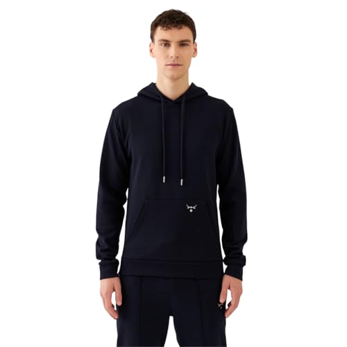 TOSUN The Bull Head Hoodie Herren Regular Fit - Interlock Baumwolle Kapuzenpullover mit Kängurutasche, Weich Gefüttert & Formbeständig für Street Style Navy TOSUN The Bull Head Hoodie Herren Regular Fit - Interlock Baumwolle Kapuzenpullover mit Kängurutasche, Weich Gefüttert & Formbeständig für Street Style Navy von TOSUN