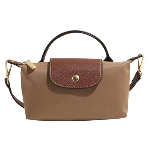 TOTDYIKH Modische Mini-Umhängetasche mit Farbblockdesign für Damen, quadratische Geldbörse in Unifarbe mit verstellbarem Riemen, Handtaschen (One-Size,Khaki) von TOTDYIKH