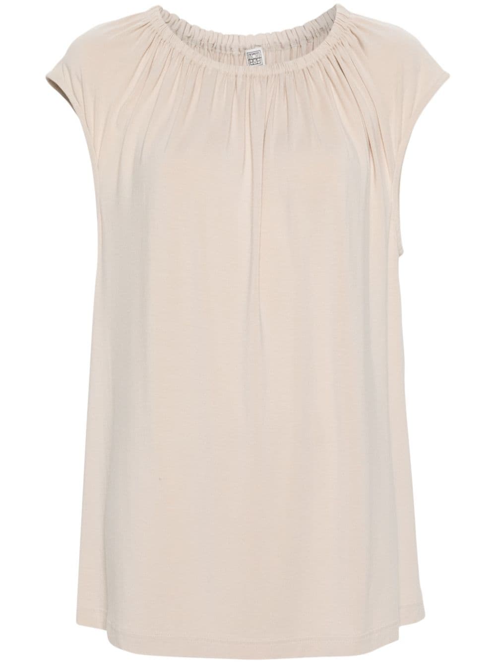 TOTEME Elastische ärmellose Bluse mit Raffungen - Nude von TOTEME