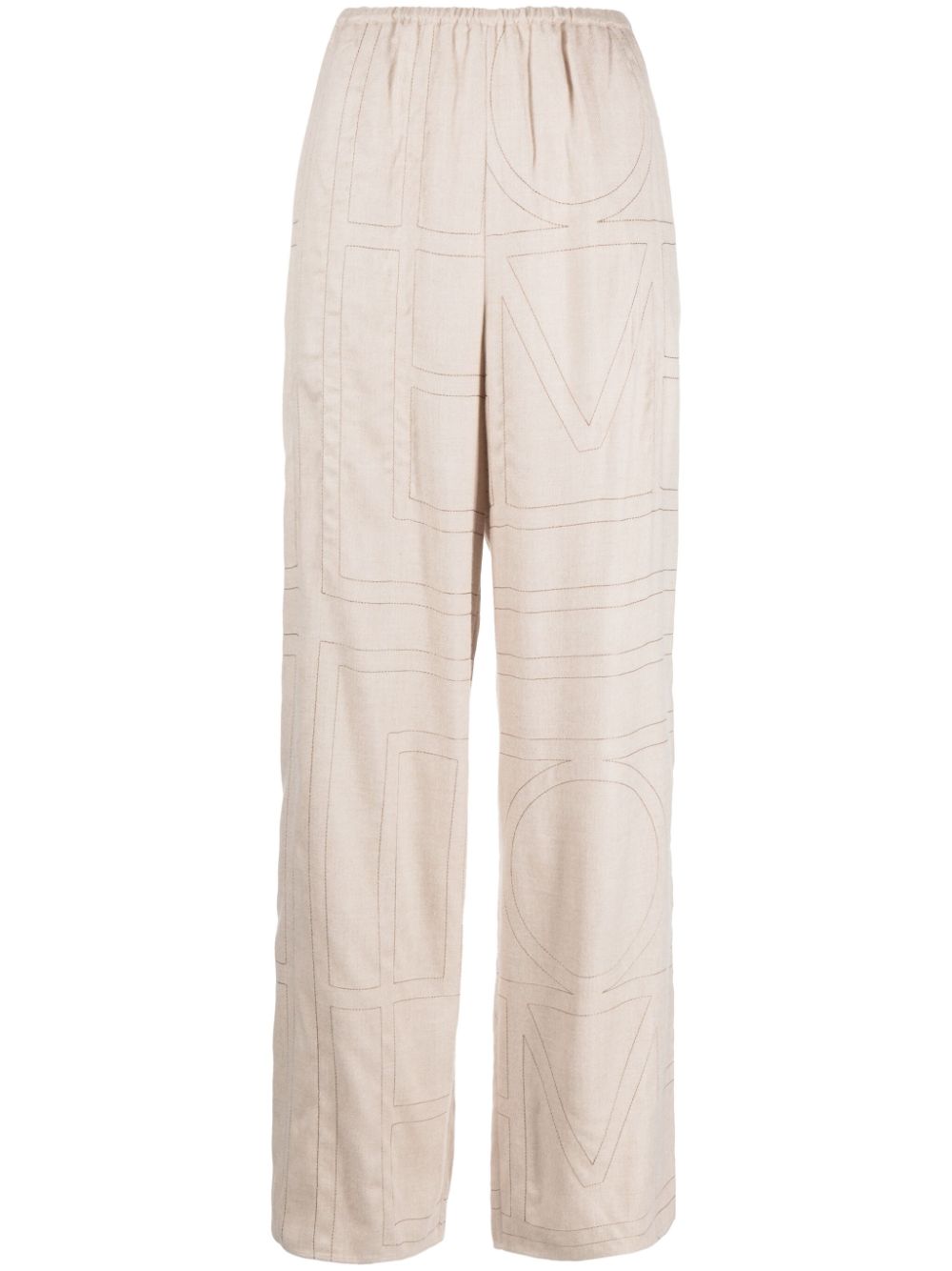 TOTEME Flanellhose mit Monogramm - Nude von TOTEME