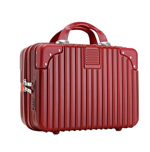 TOTIKI Koffer Handgepäck, Wiederaufladbarer Funktions-Design-Koffer Für Damen, Passwort-Boarding Rollkoffer (Color : F, Size : 14inch) von TOTIKI